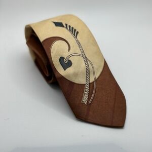 Vintage Retro Men's Tie The Pelham Cravat For Distinction Brown